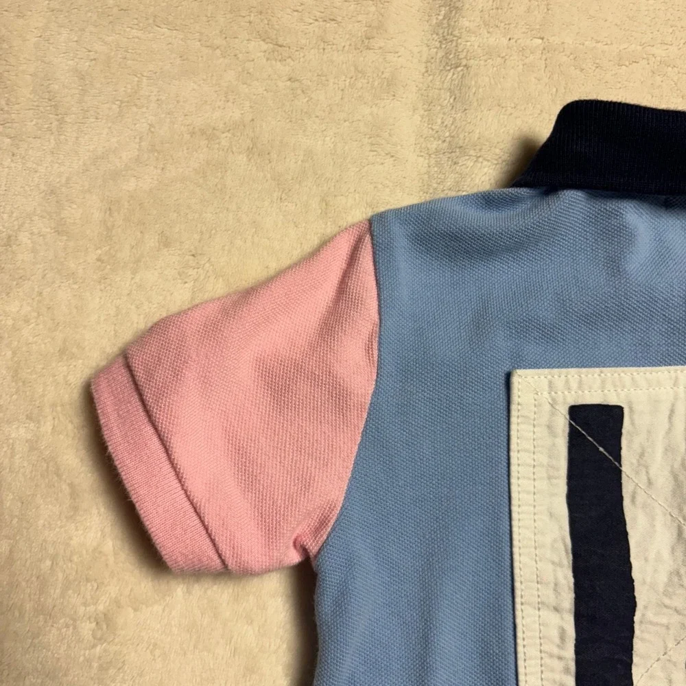 Polo Ralph Lauren Kids Colorblock Polo Shirt Size 2T Blue Green Pink 15 Big Pony